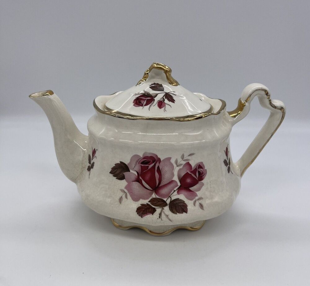 Vintage Arthur Wood Teapot 5577 Roses England